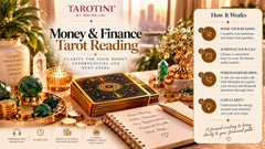 Woman seeking guidance on income and financial situation through tarot with TAROTINI