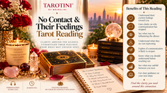 Tarot card spread revealing emotional energy behind no contact and silence