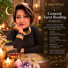 Online general tarot reading with Mrinalini from TAROTINI - explore themes, changes and opportunities