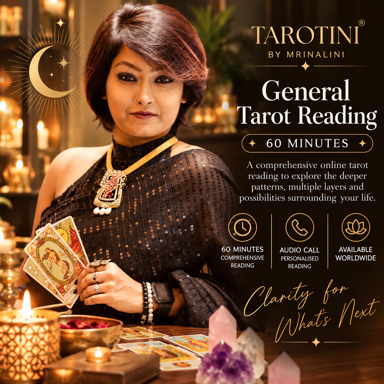 General Tarot Reading 60 minutes by TAROTINI - comprehensive insight into your life and patterns