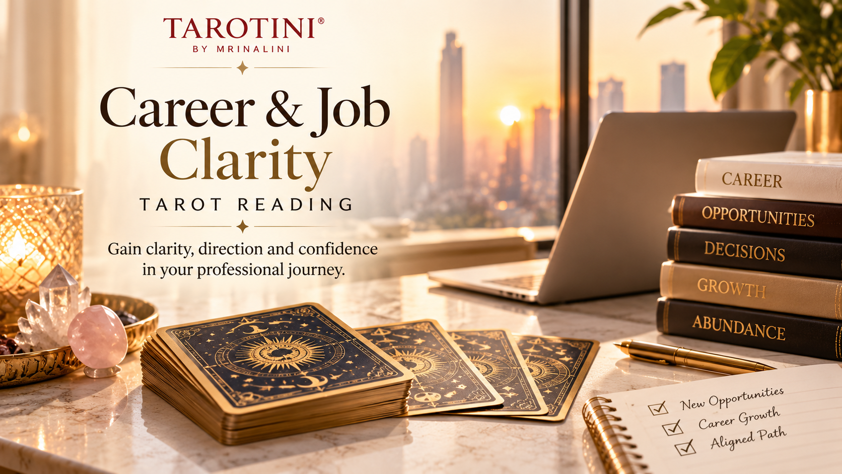 Career and job clarity tarot reading by TAROTINI - gain clarity, direction and confidence in your professional journey
