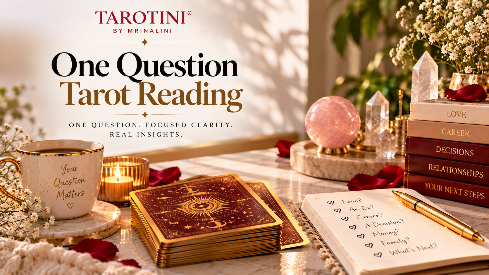 One Question Tarot Reading by TAROTINI - focused clarity on one specific question